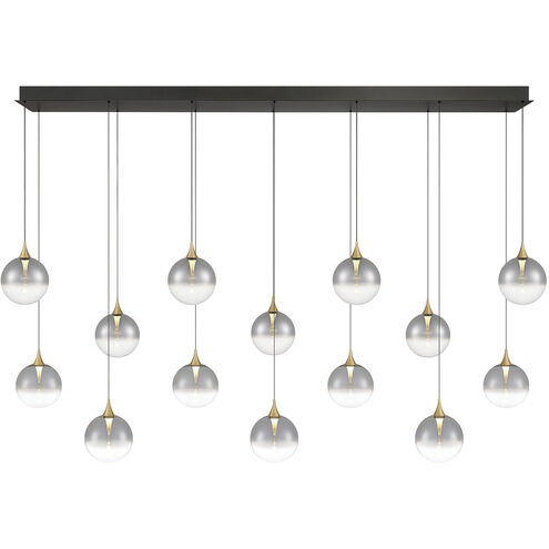 Iissa 14 Light 15.5 inch Gold Chandelier Ceiling Light in Smoke