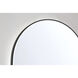 Linden 36 X 24 inch Matte Black LED Mirror