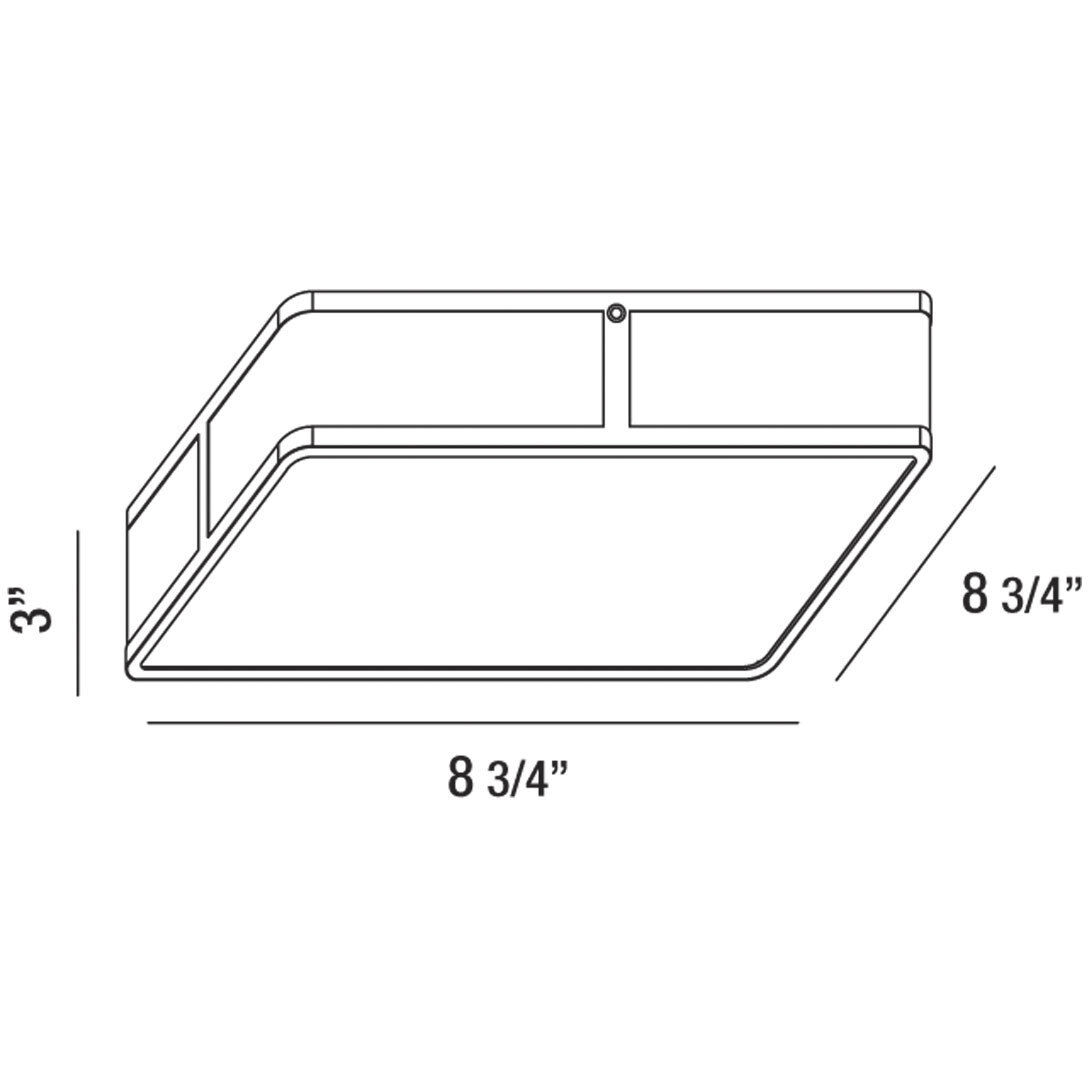 Flynn LED 9 inch Chrome Flush Mount Ceiling Light, Small
