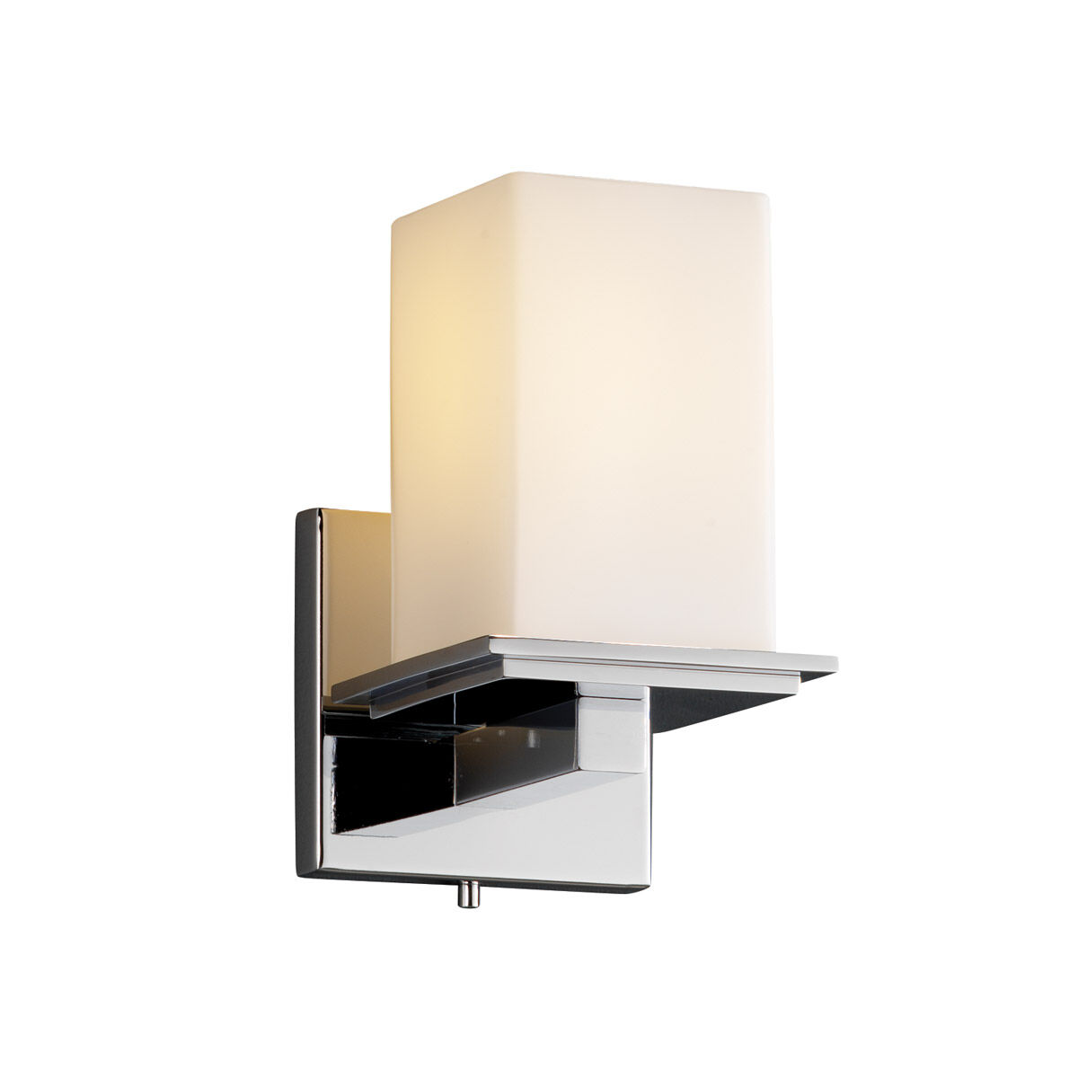 Fusion 1 Light 5 inch Polished Chrome Wall Sconce Wall Light in Opal, Incandescent