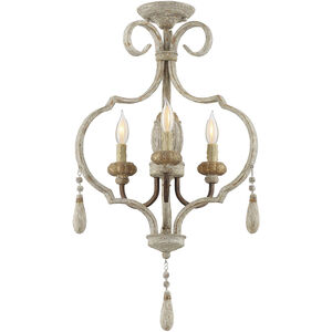 Dauphin 3 Light 18.75 inch Avignon Convertible Semi-Flush or Pendant Ceiling Light