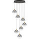 Iissa 7 Light 21 inch Gold Chandelier Ceiling Light in Smoke