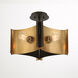Metallo 4 Light 17 inch Bronze Semi Flush Mount Ceiling Light