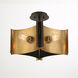 Metallo 4 Light 17 inch Vintage Nickel Semi Flush Mount Ceiling Light