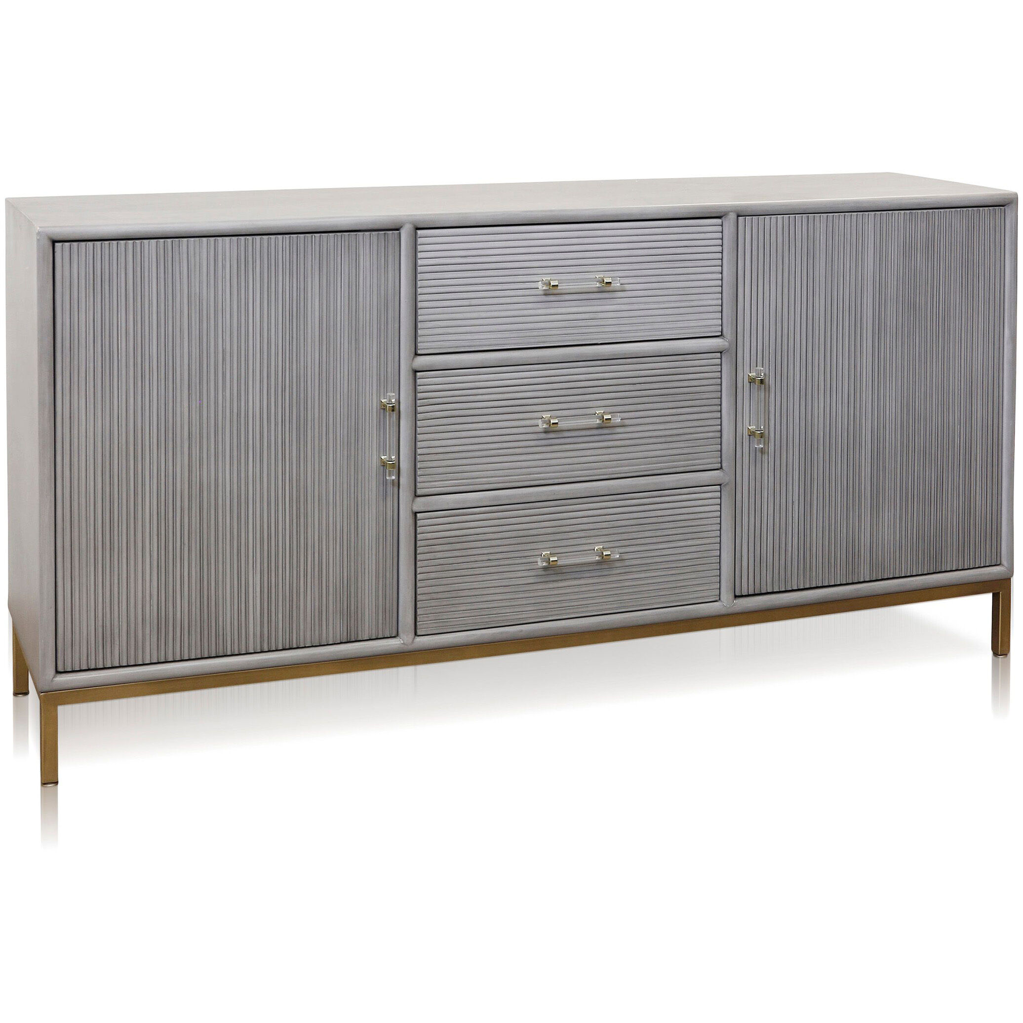 Milano 69 inch Slate Gray and Light Gray Sideboard