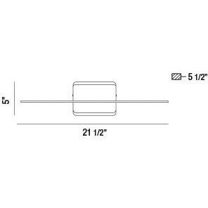 Anton LED 22 inch Brushed Nickel Wall Sconce Wall Light, Small