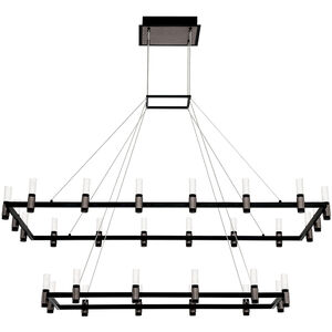 Altamont LED 27 inch Satin Nickel/Black Chandelier Ceiling Light