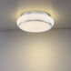 Muir LED 15 inch Satin Nickel Flush Mount Ceiling Light, Large