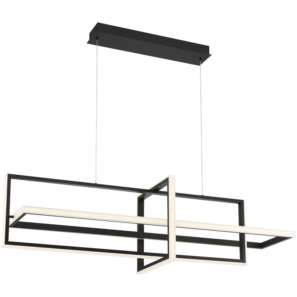 Bordo Linear Chandelier Ceiling Light in Black