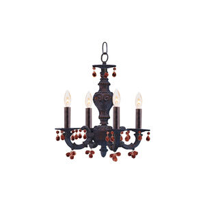 Paris Market 4 Light 14 inch Venetian Bronze Mini Chandelier Ceiling Light