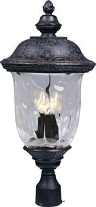 Carriage House DC 3 Light 27 inch Oriental Bronze Outdoor Pole/Post Lantern