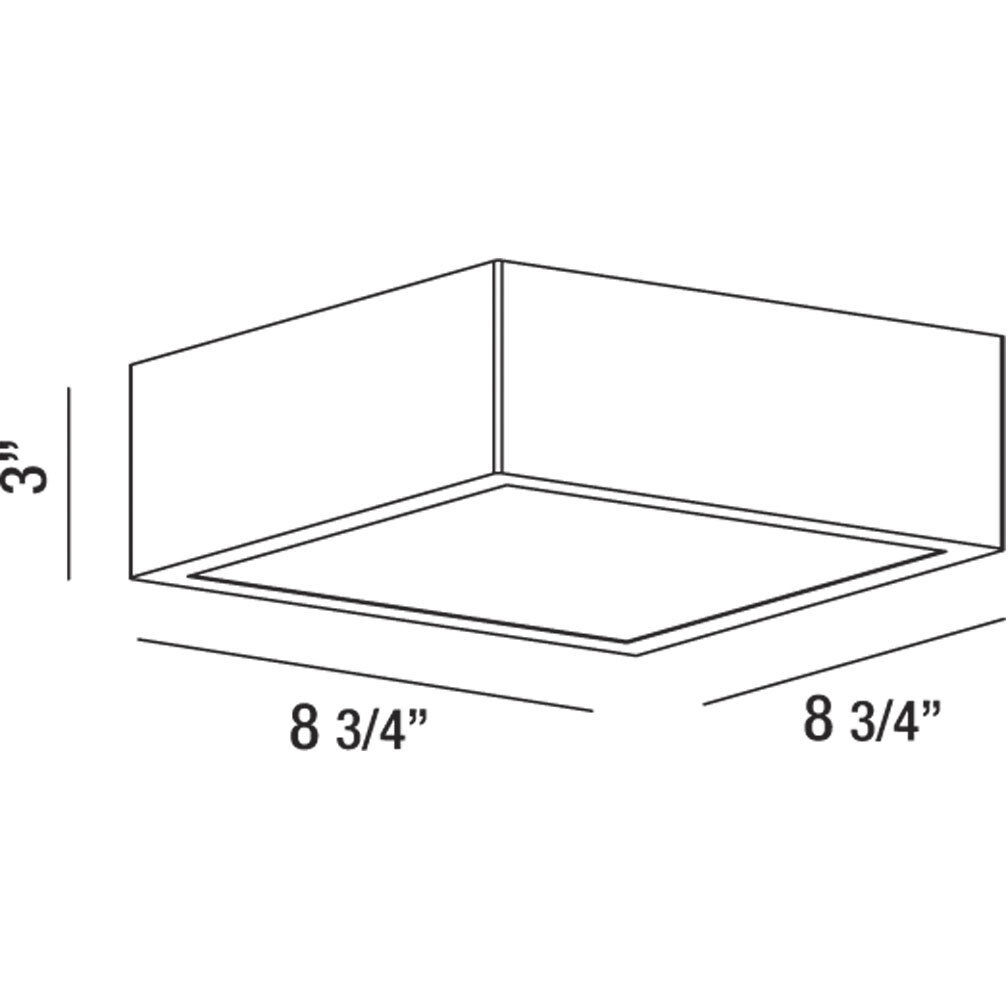 Acara LED 9 inch Chrome Flush Mount Ceiling Light, Small