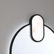 Mrissa 39 X 21 inch Matte Black LED Mirror