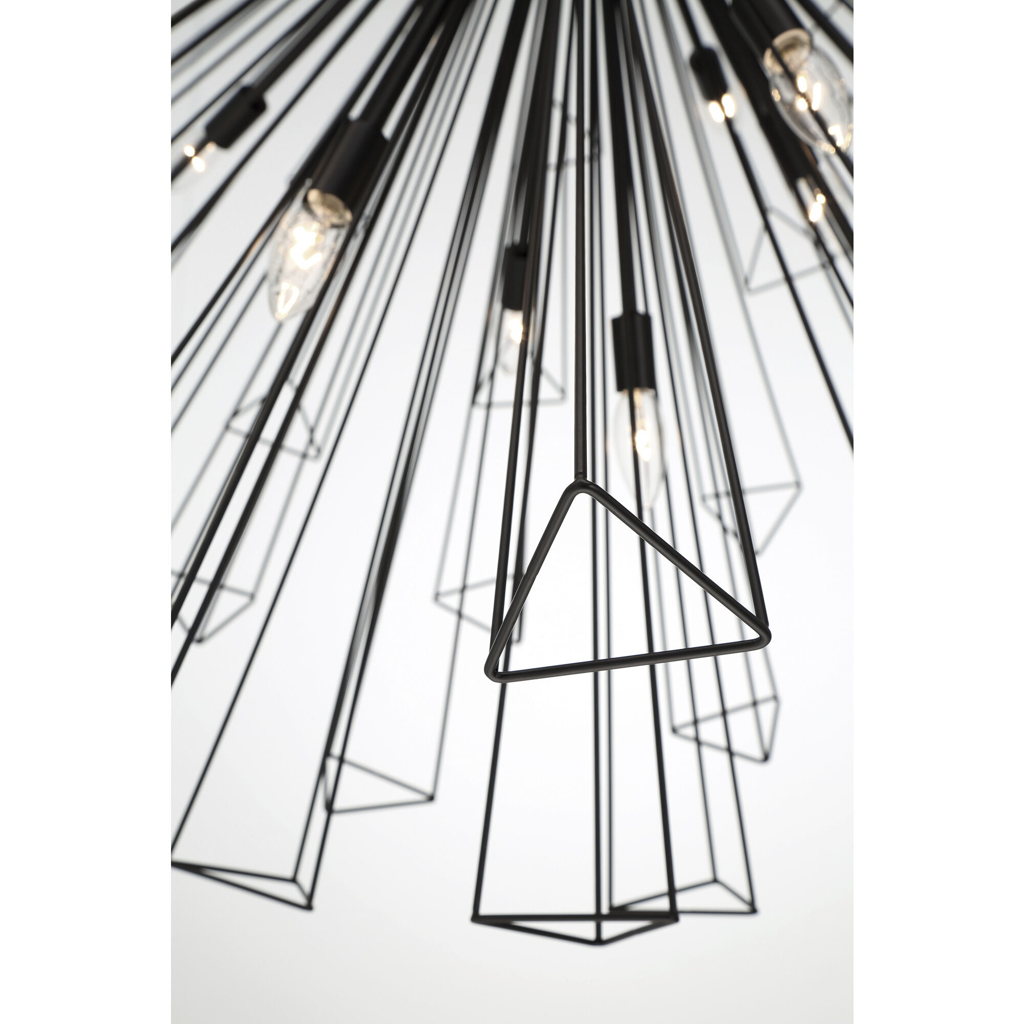 Dendelio 35 Light 54 inch Black Chandelier Ceiling Light