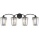 Natalia 4 Light 33.75 inch Black Vanity Light Wall Light