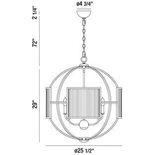 Manilow 8 Light 26 inch Polished Nickel Chandelier Ceiling Light