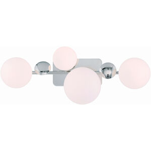 Vine 4 Light 28 inch Polished Nickel Vanity Light Wall Light