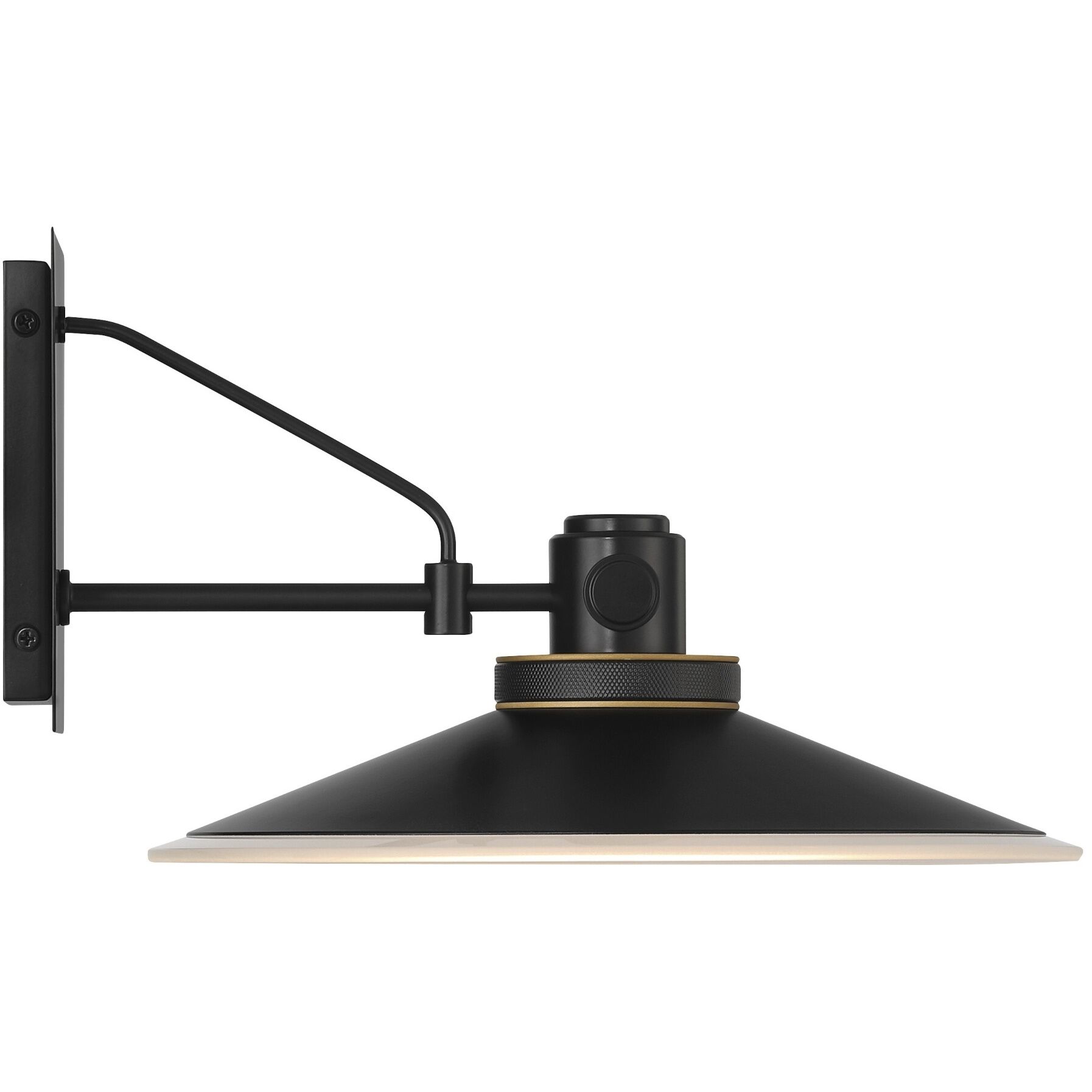 Deckard 1 Light 8 inch Gold and Black Outdoor Wall Lantern