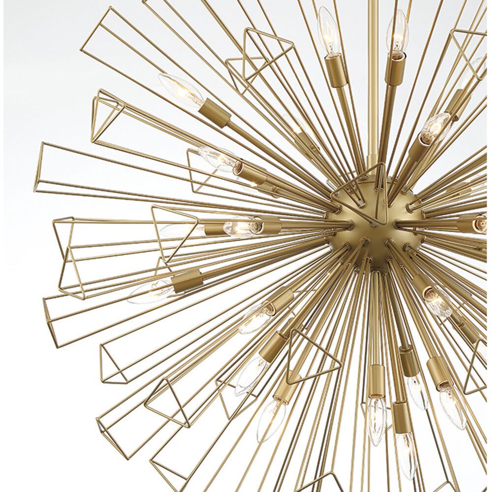 Dendelio 35 Light 54 inch Gold Chandelier Ceiling Light