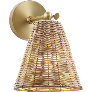 Bohemian 1 Light 8 inch Natural Brass Wall Sconce Wall Light