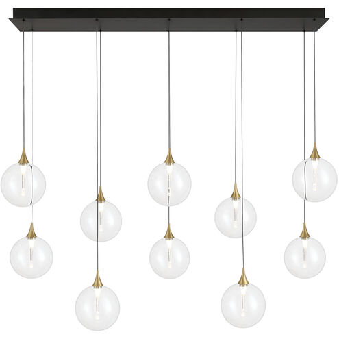 Iissa 10 Light 15.5 inch Gold Chandelier Ceiling Light in Clear