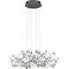 Leonardelli LED 27 inch Dark Chrome (Plated) Chandelier Ceiling Light