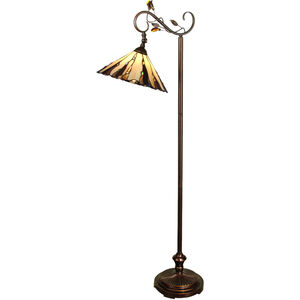 Evelyn 60 inch 75.00 watt Antique Golden Bronze Floor / Torchiere Lamp Portable Light