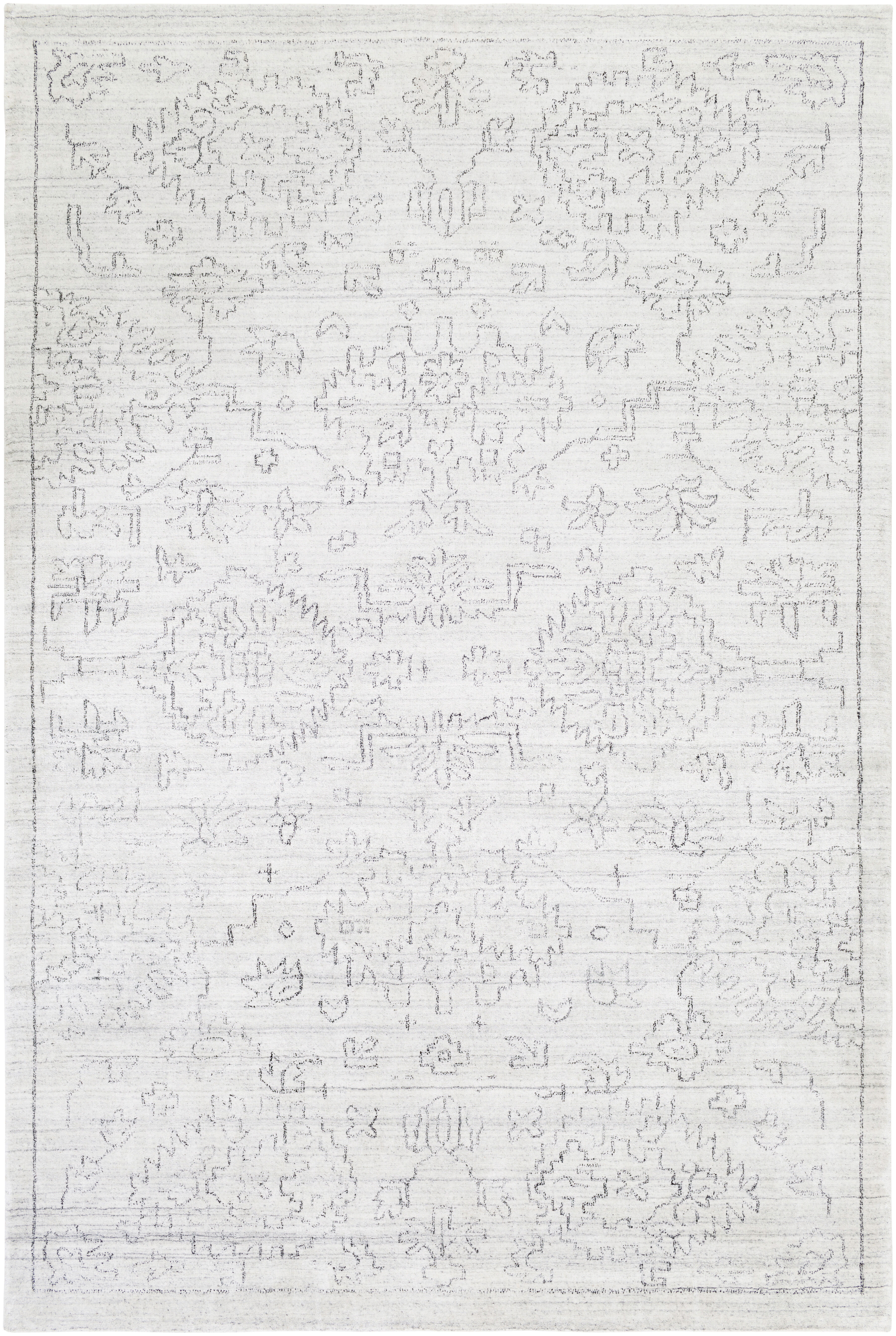 Estelle 72 X 48 inch White Rug, Rectangle