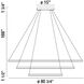 Spunto LED 60.75 inch Black Chandelier Ceiling Light