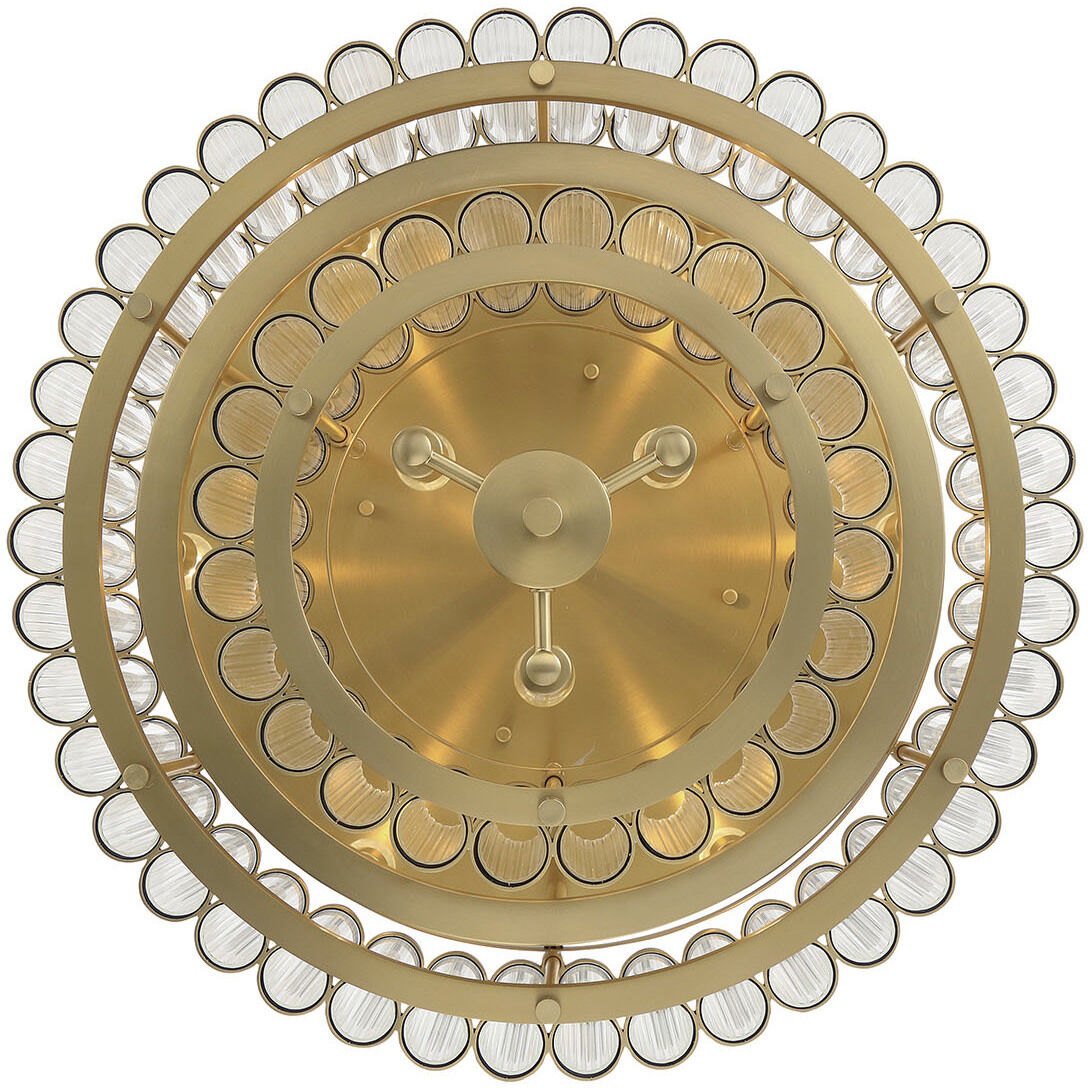 Glasbury 9 Light 23.75 inch Gold Flush Mount Ceiling Light