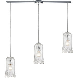 Hand Formed Glass Linear Mini Pendant Ceiling Light
