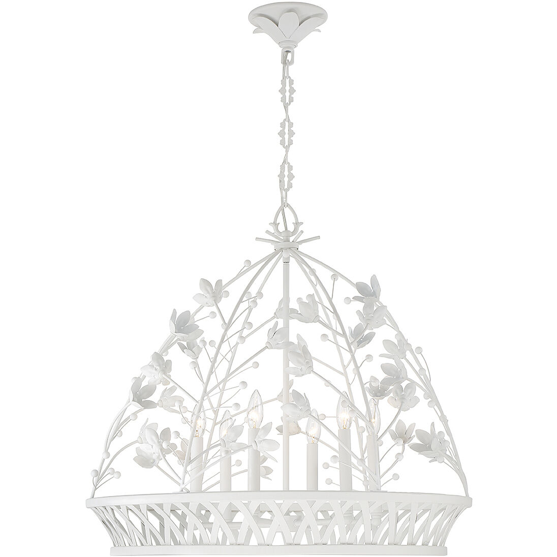 Oakmont 6 Light 29 inch Bisque White Pendant Ceiling Light