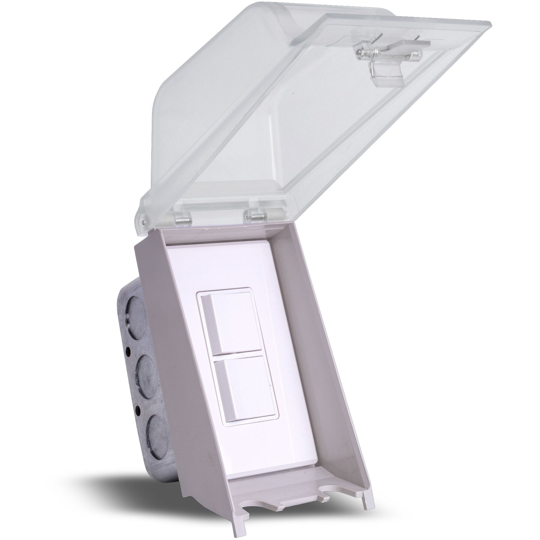 Ontario 5 X 3 inch White Patio Heater Single Duplex Stack Switch