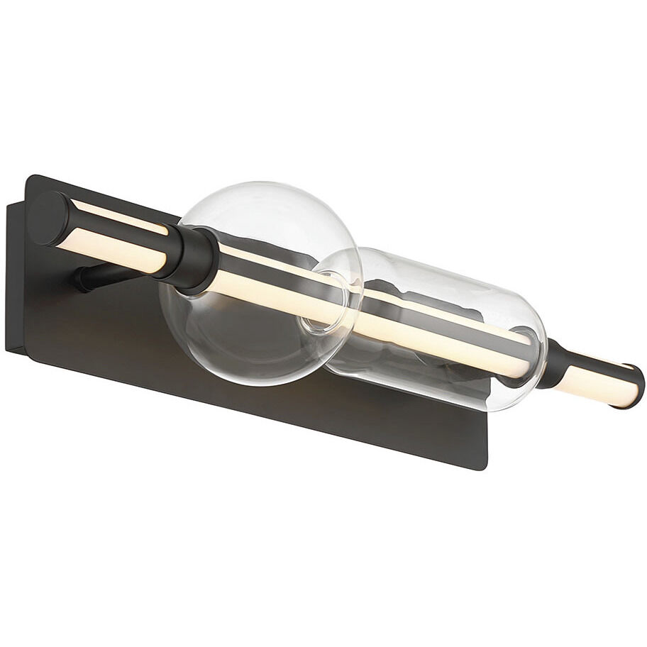Lucent LED 26 inch Matte Black Vanity Light Wall Light