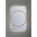 Trails 46 X 30 inch Matte Black LED Mirror