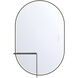 Linden 36 X 24 inch Matte Black LED Mirror