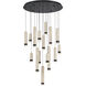 Cambre LED 32 inch Matte Black Multi Drop Chandelier Ceiling Light