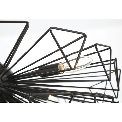 Dendelio 10 Light 24.5 inch Black Chandelier Ceiling Light