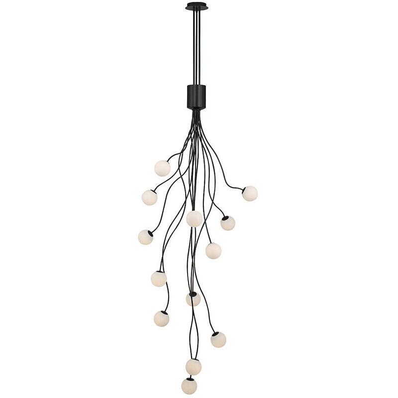 Athena LED 28 inch Matte Black Chandelier Ceiling Light