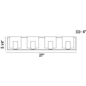 Canmore LED 27 inch Black Vanity Light Wall Light