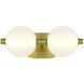 Palmas 2 Light 15 inch Gold Vanity Light Wall Light