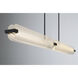 Neoness LED 67 inch Matte Black Linear Chandelier Ceiling Light in Clear