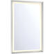 Artell 36 X 24 inch Brushed Silver LED Mirror