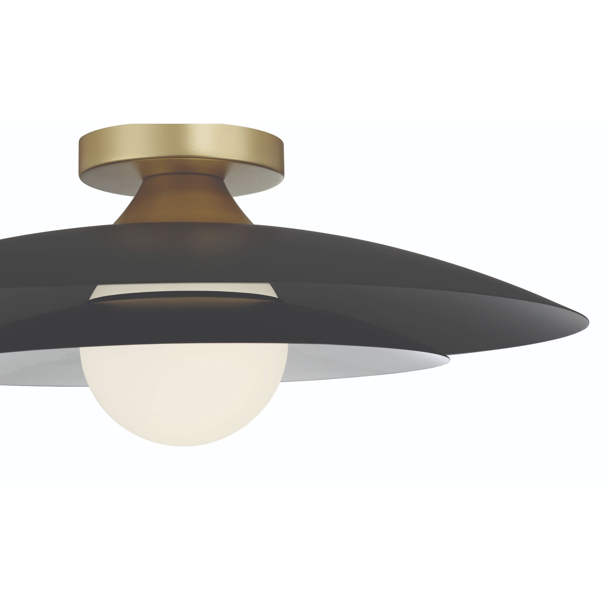 Welsh LED 18 inch Black Flush Mount Ceiling Light