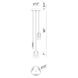 Paget LED 10 inch Chrome Chandelier Ceiling Light