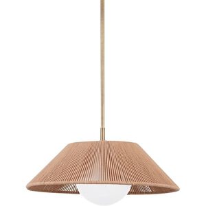 Lisbon 1 Light 21 inch Patina Brass Pendant Ceiling Light