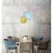 Caledonia LED 9 inch Chrome Pendant Ceiling Light in Orange, Large