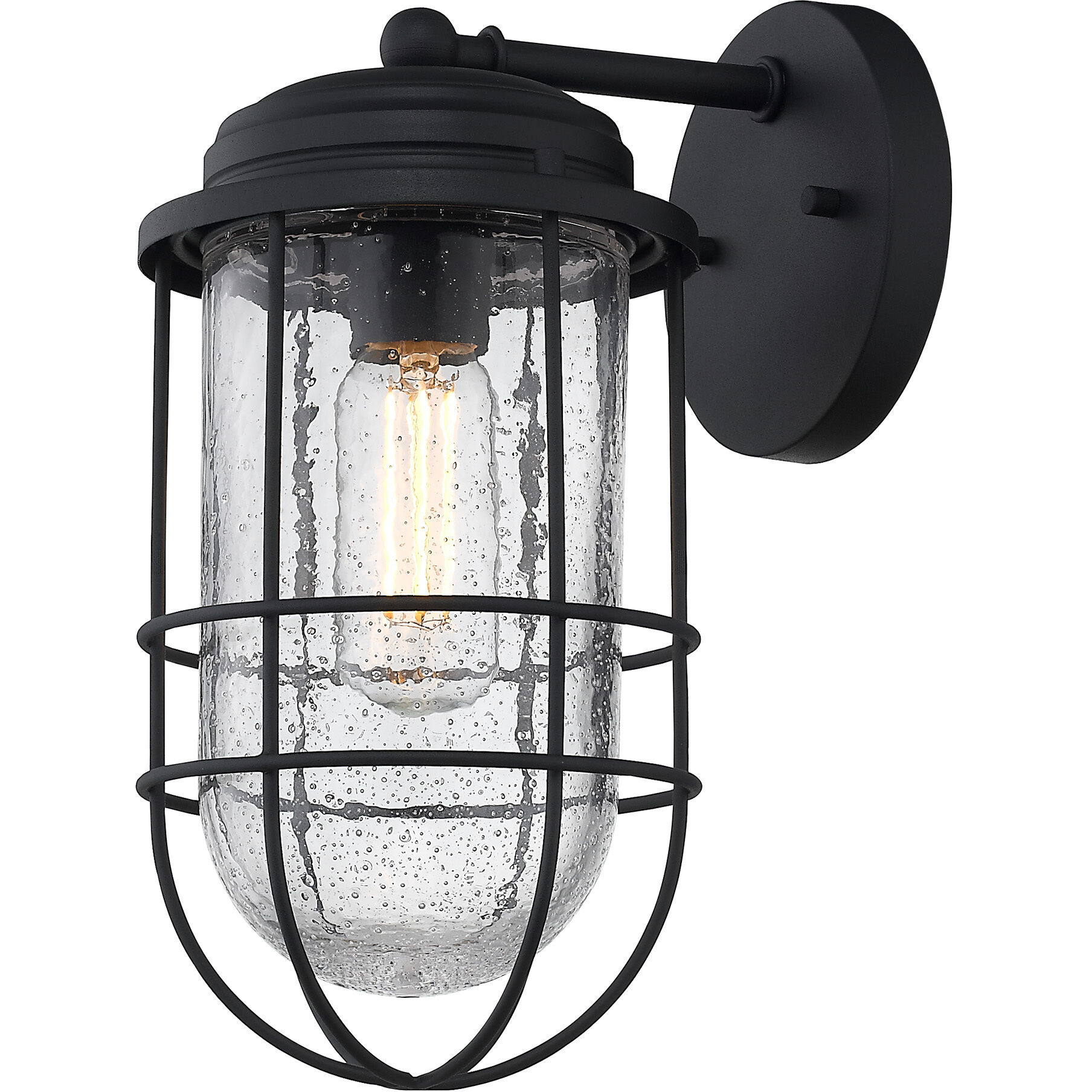 Seaport 1 Light 12 inch Natural Black Outdoor Wall