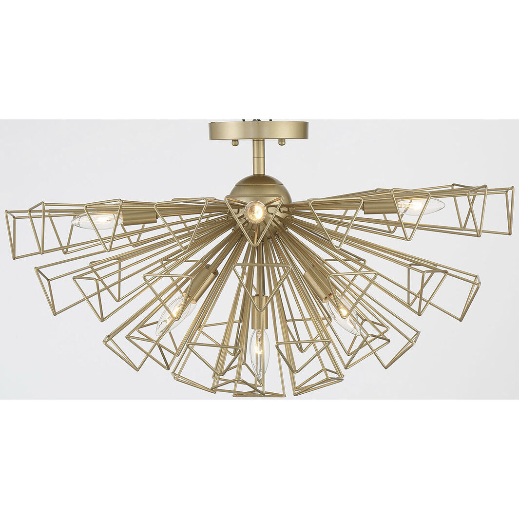 Dendelio 9 Light 22.5 inch Gold Chandelier Ceiling Light