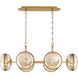 Nottingham 6 Light 21.75 inch Brass Chandelier Ceiling Light